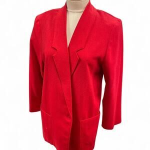 Red blazer with 34 sleeves